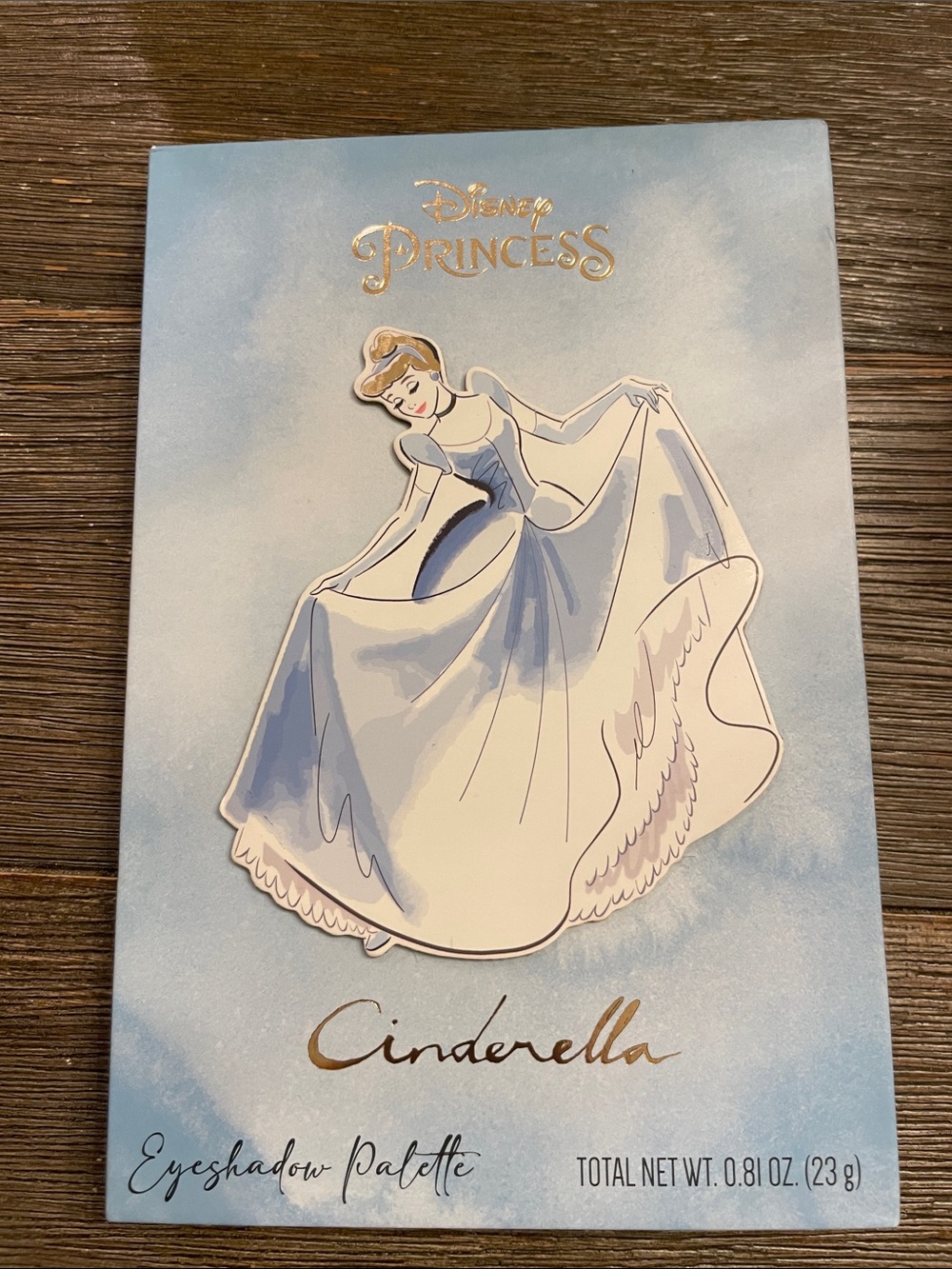 Disney Cinderella Eyeshadow Palette - Light Blue & White with Gold Logo